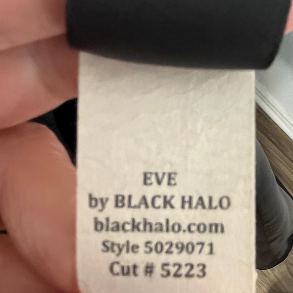 Black Halo Eve Jovine Gown Black Maxi High Low Hem Size 8 - Picture 12 of 16